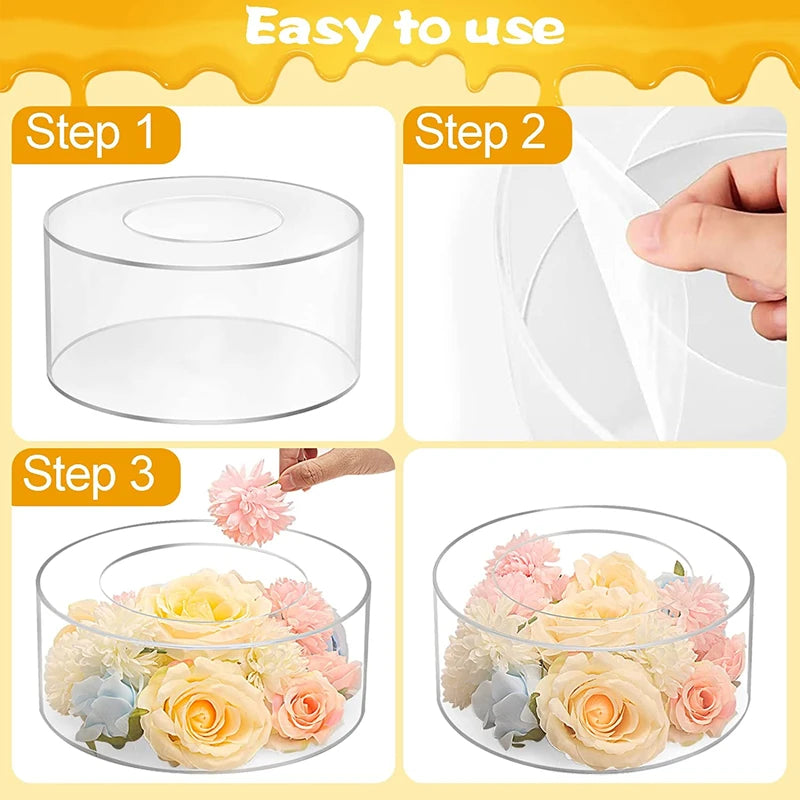 Clear Acrylic Cake Display Board & Smoother – Reusable DIY Cake Stand Base