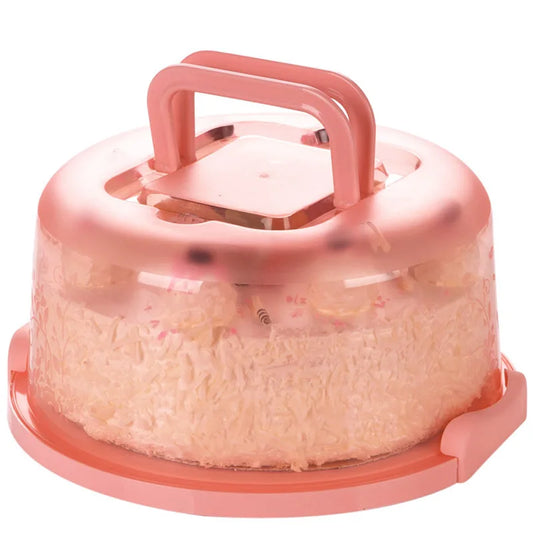 Cake Carrier with Handle – 8-Inch Storage Box for Outdoor & Travel Use