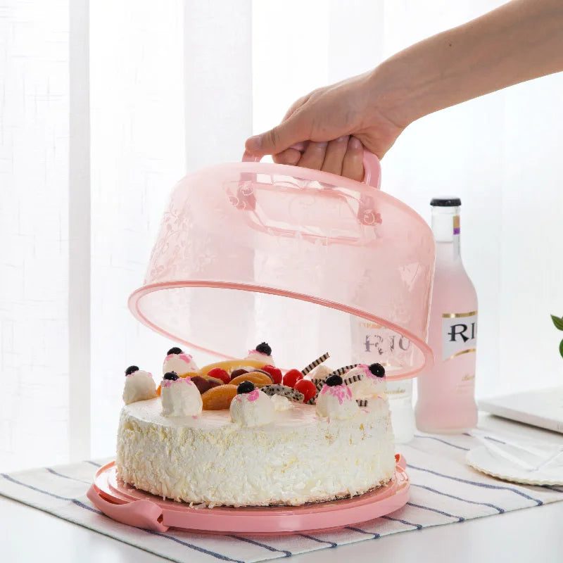 Cake Carrier with Handle – 8-Inch Storage Box for Outdoor & Travel Use
