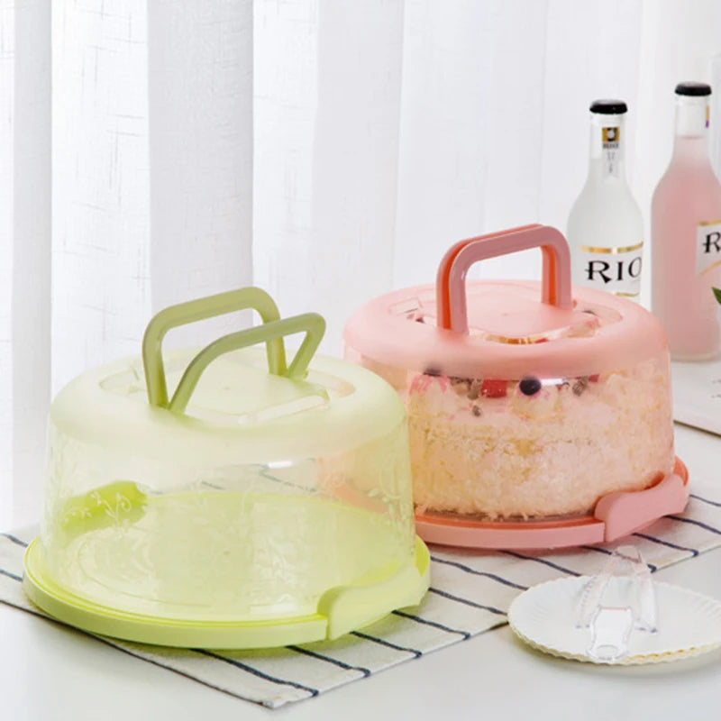 Cake Carrier with Handle – 8-Inch Storage Box for Outdoor & Travel Use