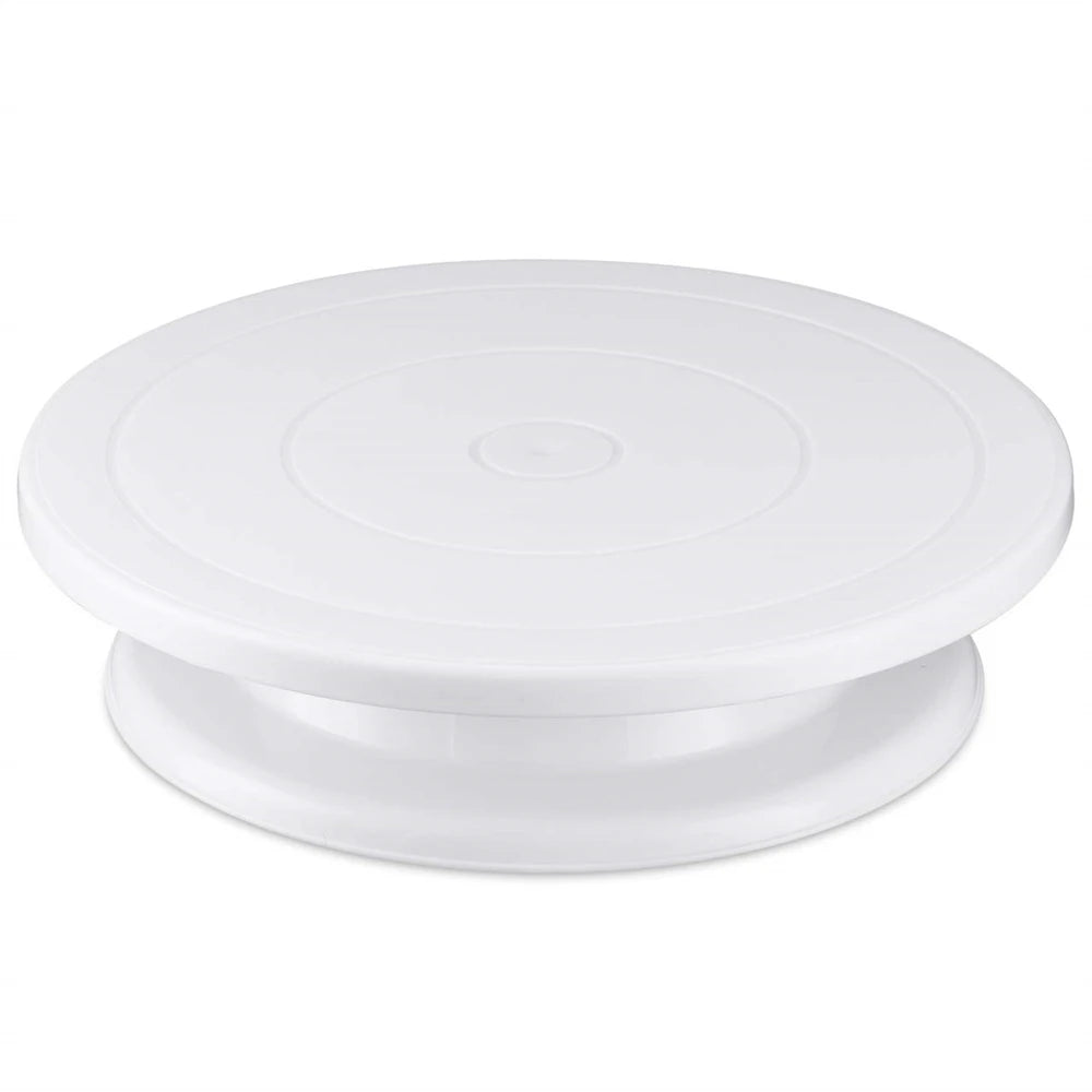 1/6Pcs Cake Turntable Set with 2 Frosting Spatula 3 Icing Smoother Scraper Cake Decorating Kit Baking Supplies Kit for Party
