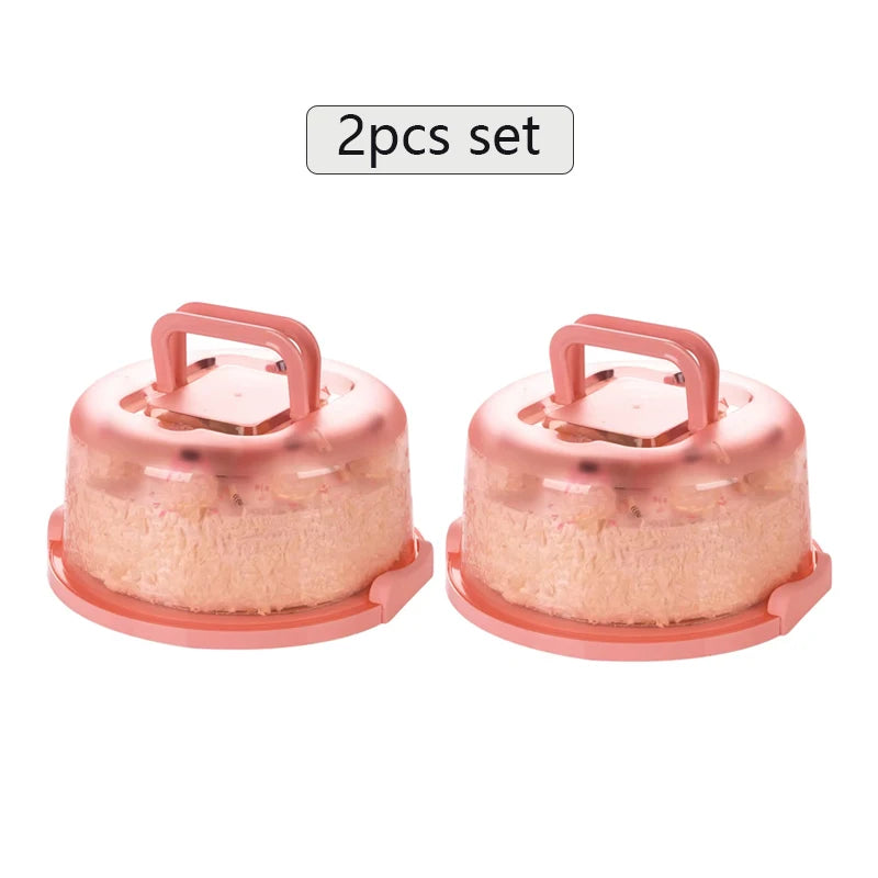 Cake Carrier with Handle – 8-Inch Storage Box for Outdoor & Travel Use