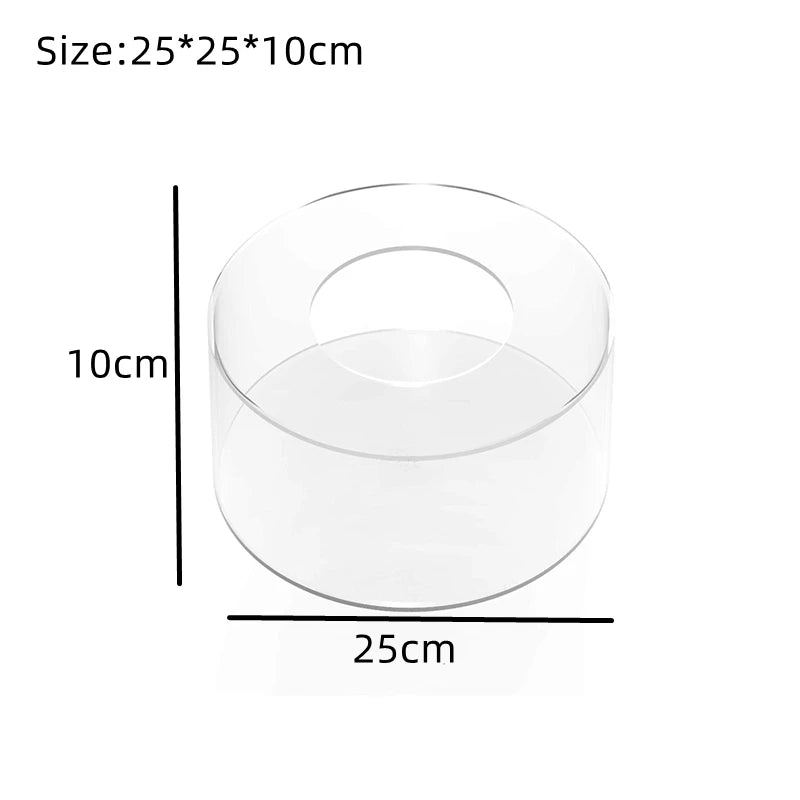Clear Acrylic Cake Display Board & Smoother – Reusable DIY Cake Stand Base