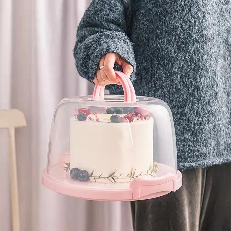 Cake Carrier with Handle – 8-Inch Storage Box for Outdoor & Travel Use