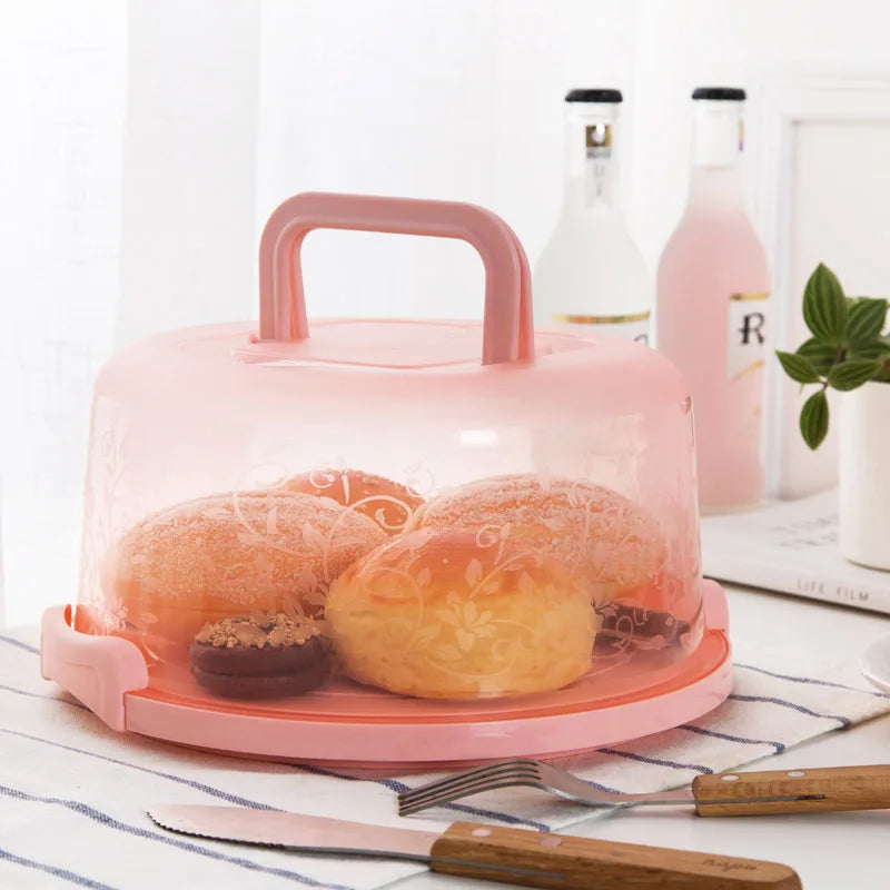 Cake Carrier with Handle – 8-Inch Storage Box for Outdoor & Travel Use
