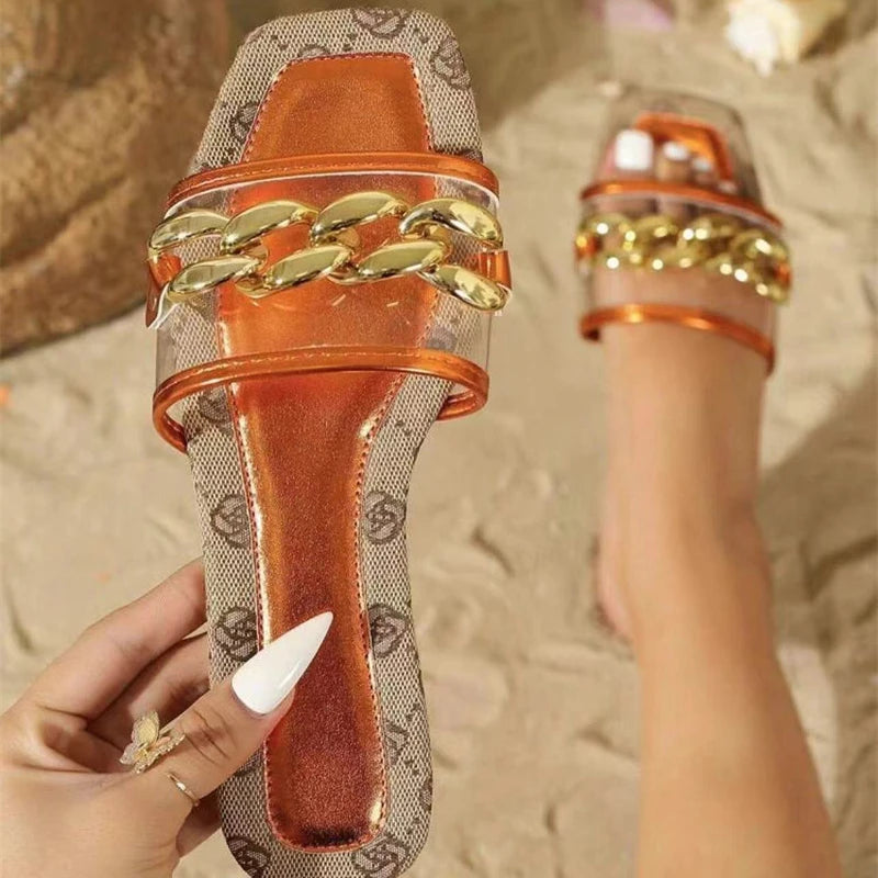 Luxury Flat Slippers for Women – 2024 Summer Designer Beach Slides