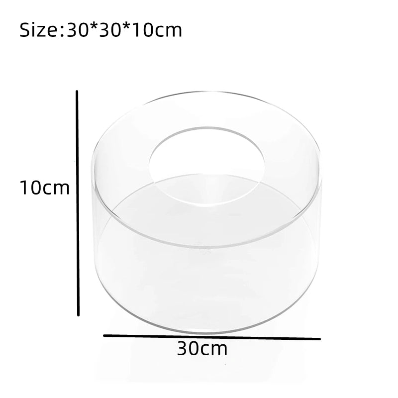 Clear Acrylic Cake Display Board & Smoother – Reusable DIY Cake Stand Base